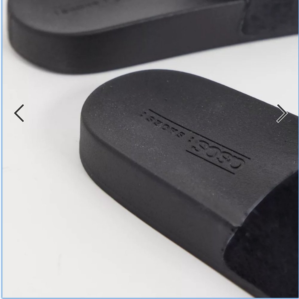 ASOS DESIGN Fizzer Leather Sliders/Slides/Sandals/Slippers - Picture 4 of 6